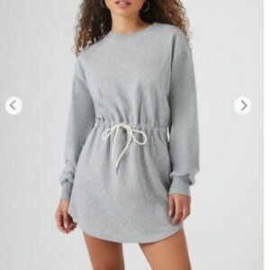 Forever 21 French Terry Drawstring Mini Dress